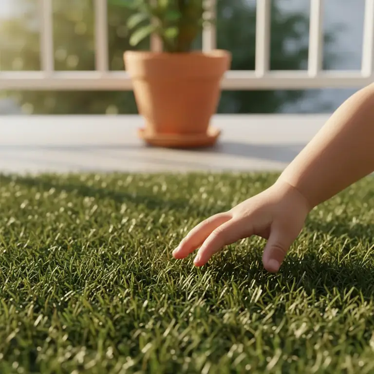 Imagen editorial: Pasto sintético en balcones y patios - guía completa antes del verano